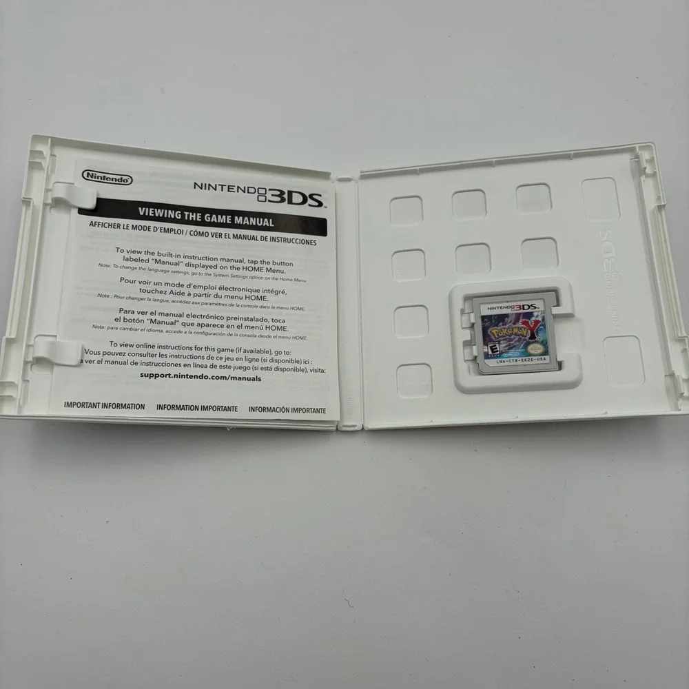 Pokemon Y Nintendo 3DS 2013 NTSC-U/C Yveltal RPG Game Case & Manual